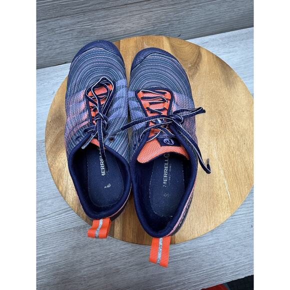 Merrell Shoes Blue Orange Lace Up Cushion Vibram Performance Hiking Women’s 7.5 - Picture 8 of 9